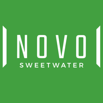 novo sweetwater logo on a green background at The Novo Sweetwater